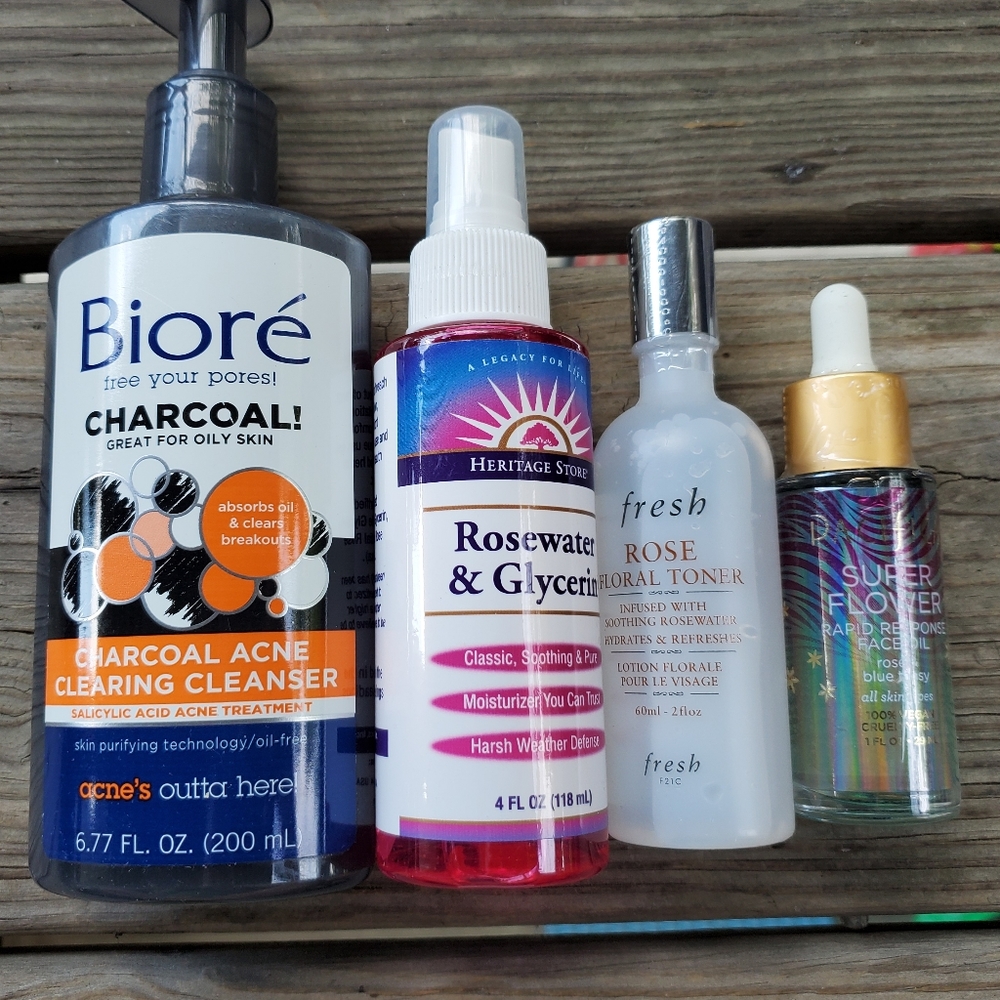 ASSORTED Face oil/care and toner bundle